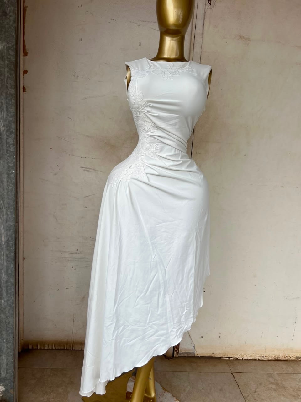The seraphina ruched midi dress (elegant and premium sounding)